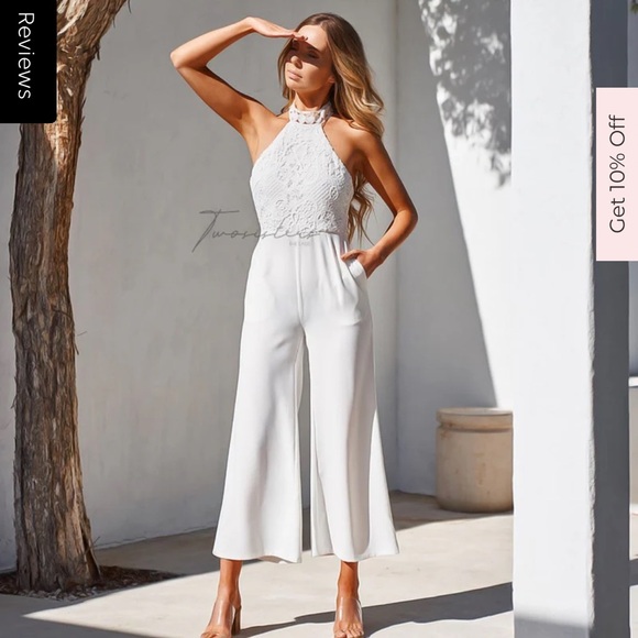 two sisters Pants - White jumpsuit
